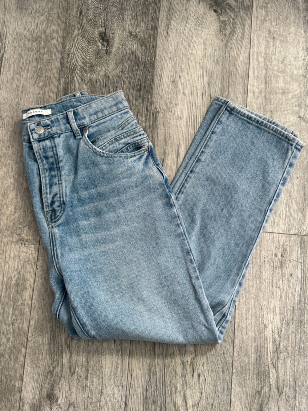 PacSun Light Blue Denim Jeans with Branded Button